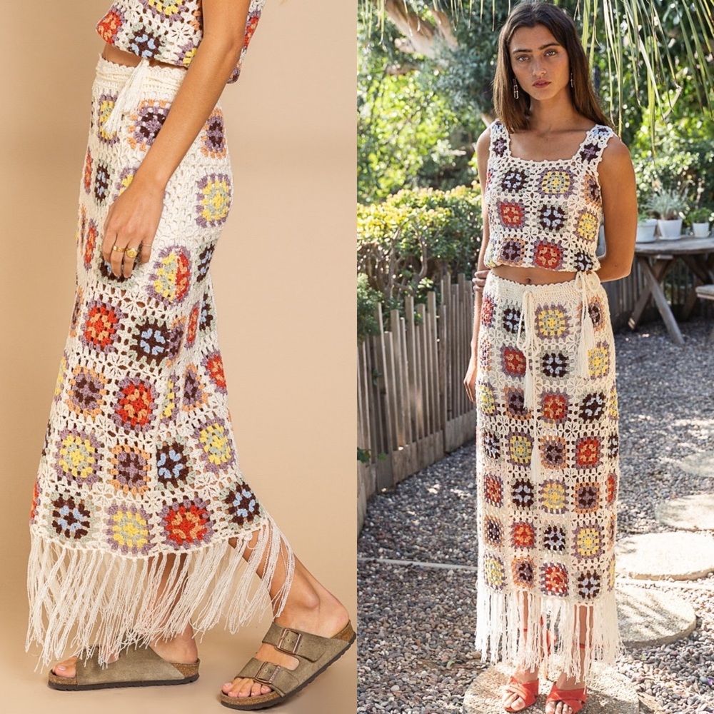 *PREORDER* Dancing In The Desert Crochet Maxi Skirt - Picture 2 of 4